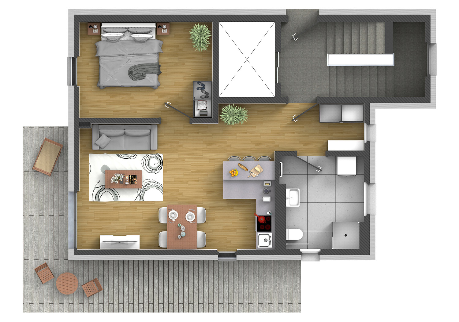 Wohnung 01 - 2D Ansicht