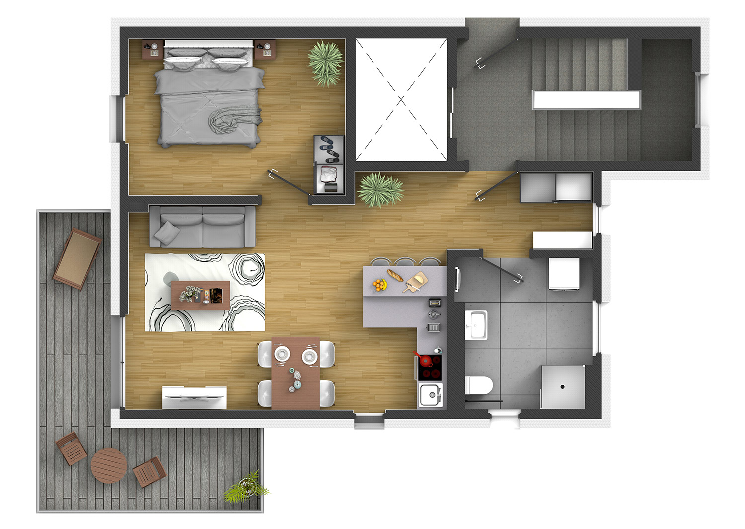 Wohnung 03 - 2D Ansicht