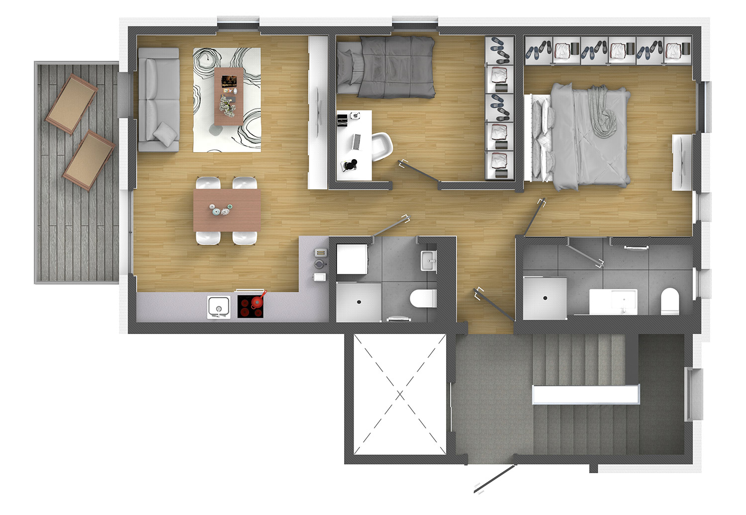Wohnung 04 - 2D Ansicht