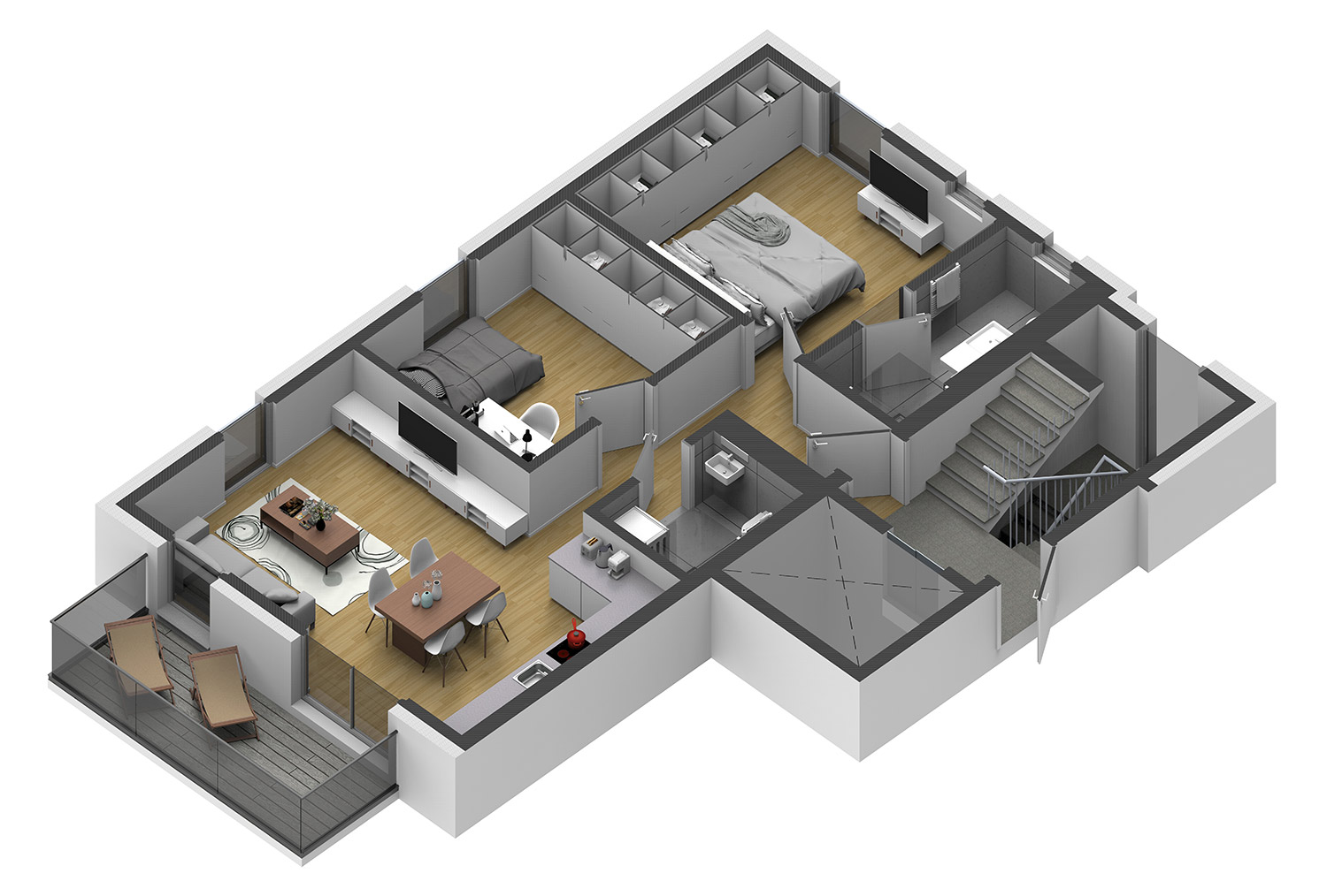 Wohnung 04 - 3D Ansicht