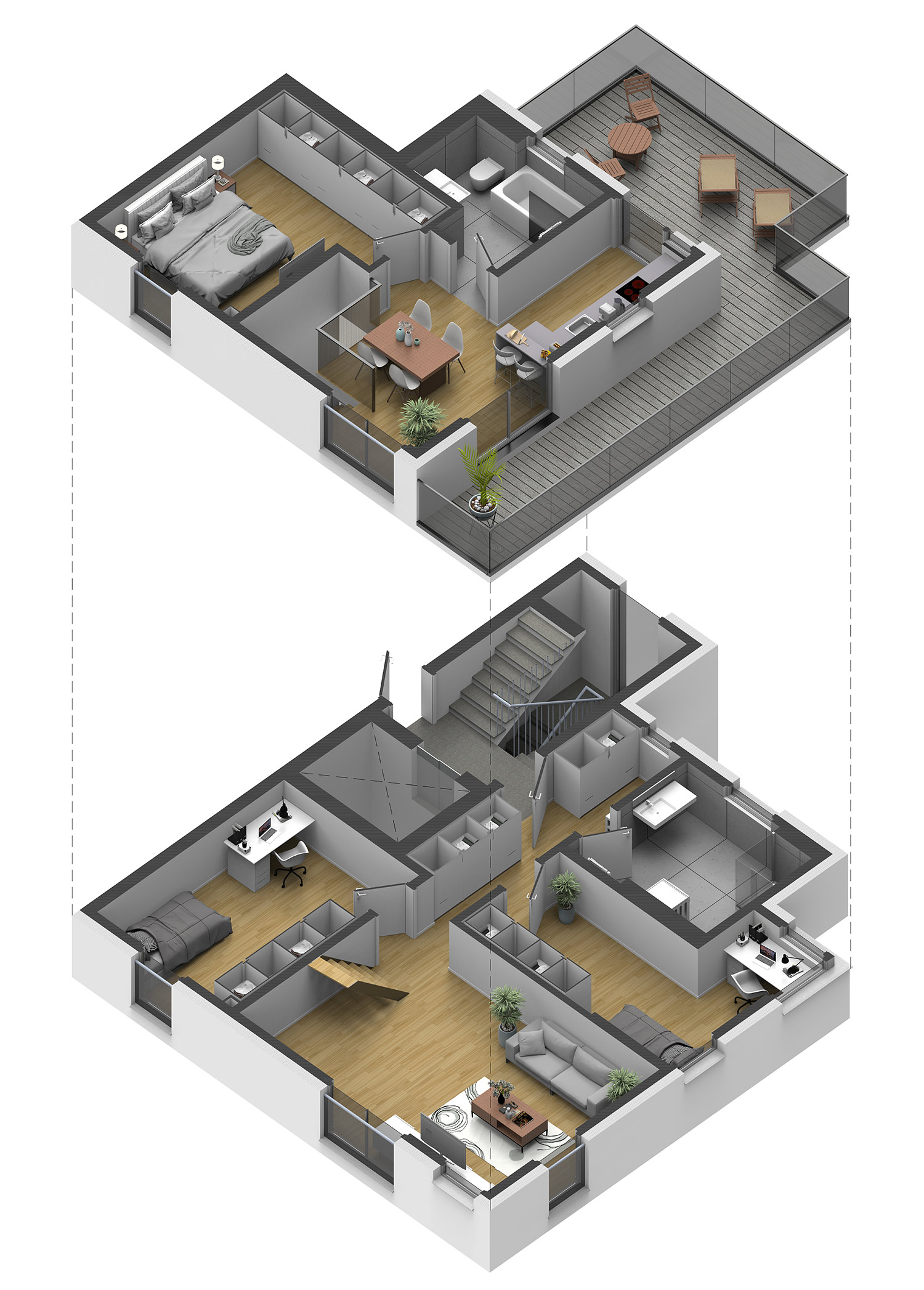 Wohnung 07 - 3D Ansicht
